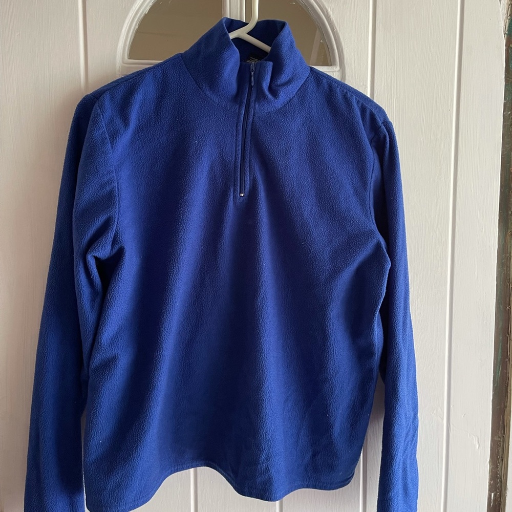 Blue pullover fleece